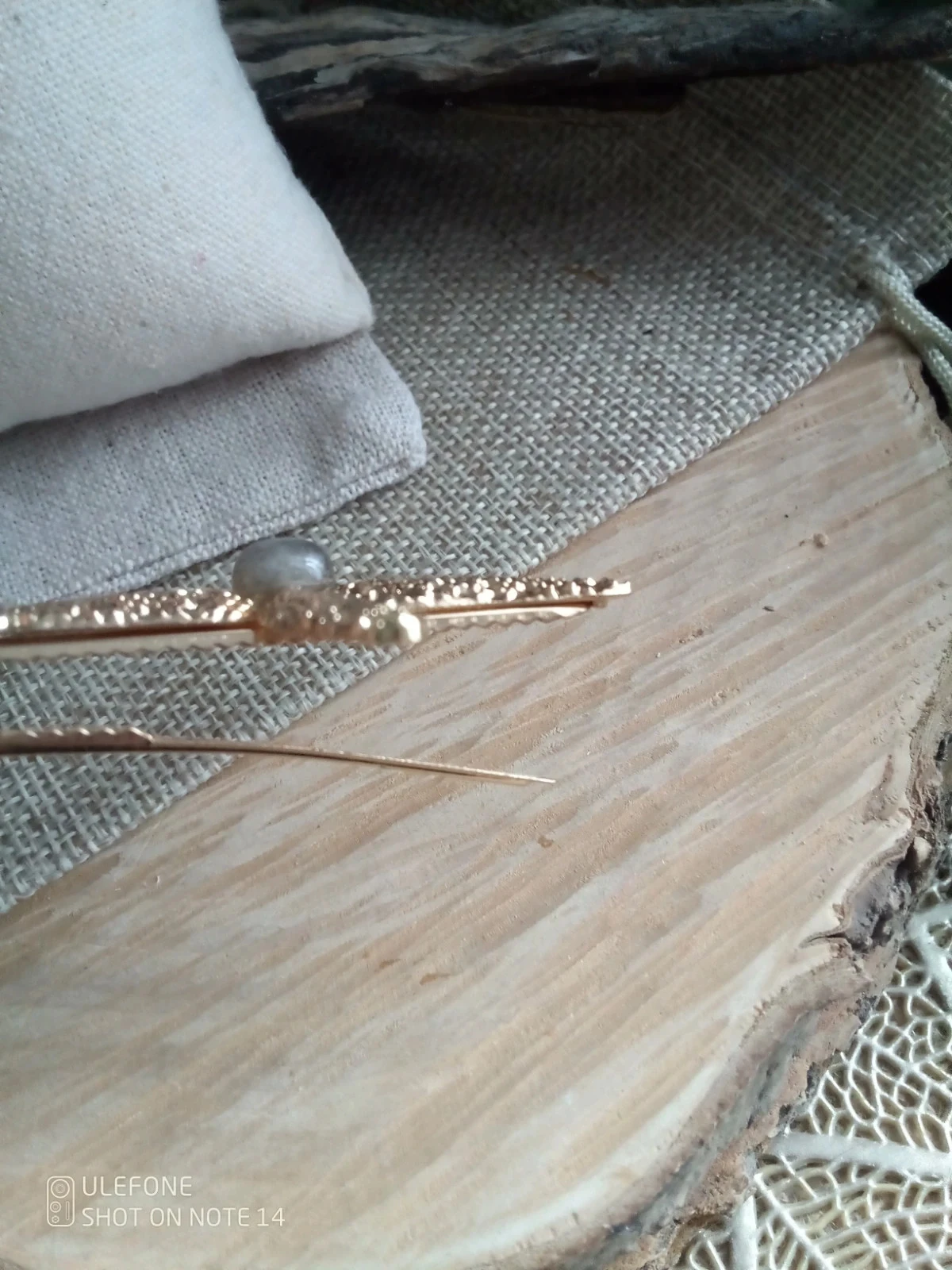 Barrette pierre de labradorite étoile de mer – photo 4